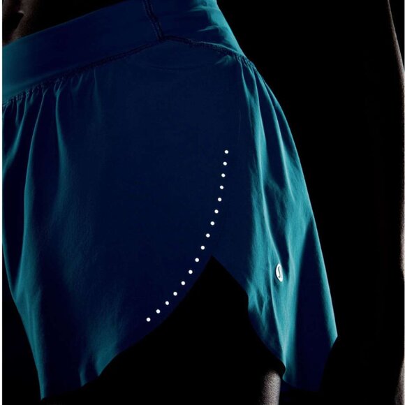 Lululemon Fast and Free High-Rise Classic-Fit Split Short 3" Hawaiian Blue - Picture 2 of 8